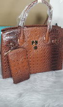 Load image into Gallery viewer, Croc Alligator Padlock 2-In-1 Satchel