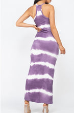 Load image into Gallery viewer, Stripe Tie-Dye Printed Maxi Dress (Mustard Color Only)