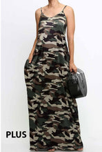 Load image into Gallery viewer, Camouflage Maxi Dress plus size
